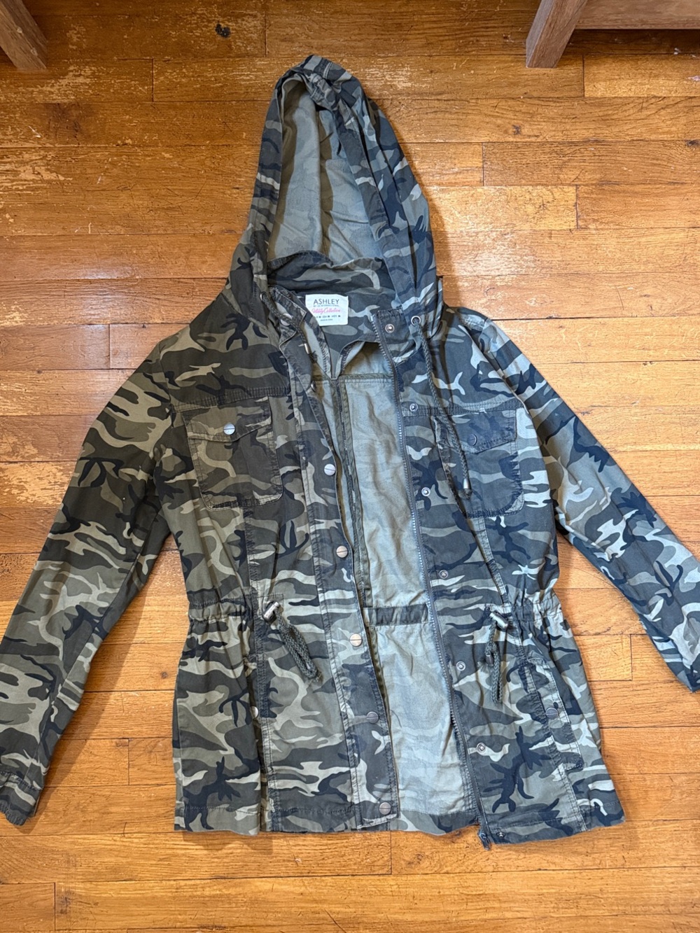Ashley By 26 International Olive Green Camouflage Jacket